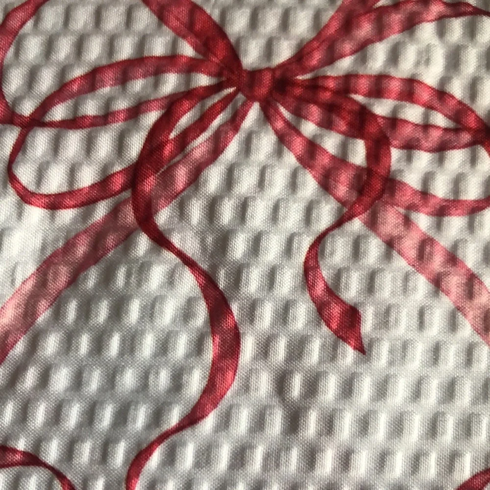 Sweet Bows Water Resistant Shower Curtain with Pink Bow Design